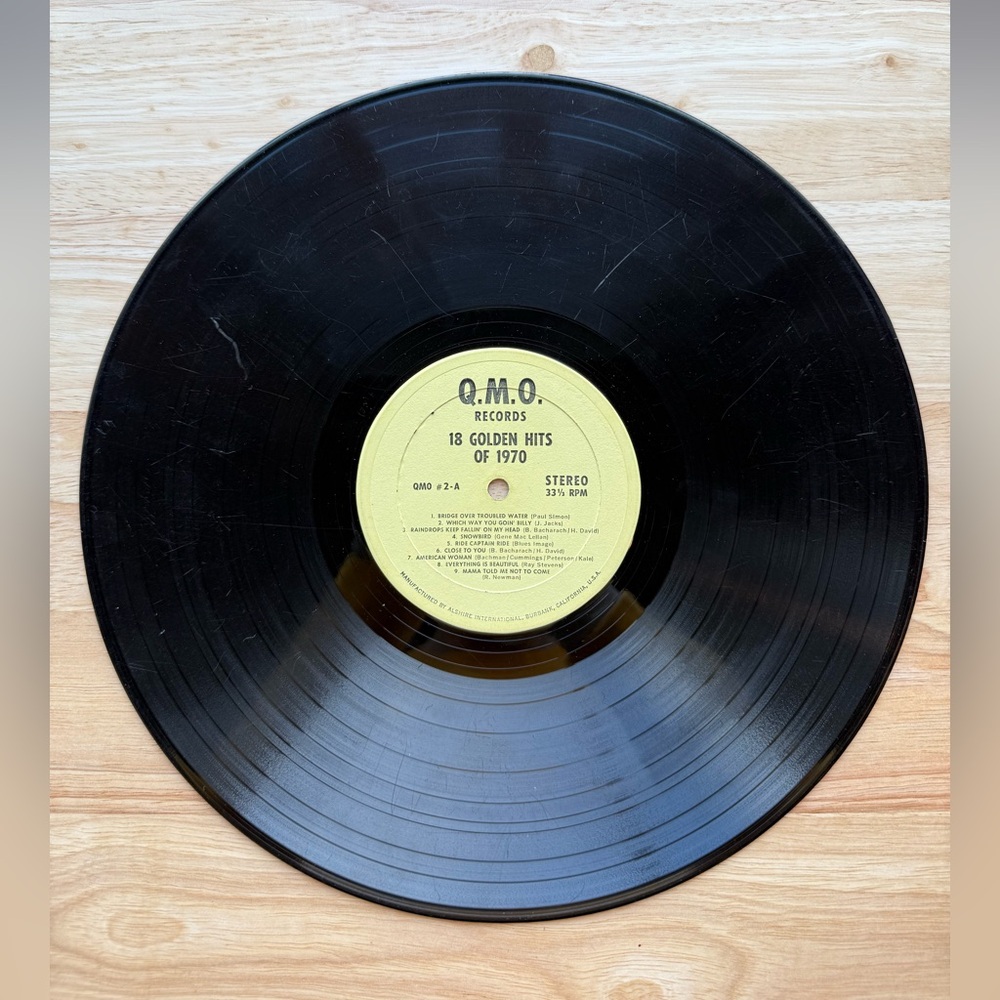 Q.M.O. Records Vinyl - 18 Golden Hits of 1970